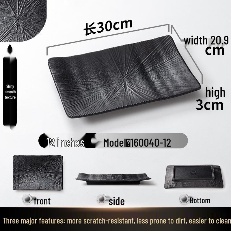 A5 Melamine Rectangular BBQ & Hot Pot Side Dish Plate