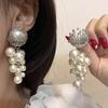 Grape Tassel Earrings French Retro Fashion Light Luxury High-end Earrings Jewelry
