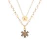 Diamond Clavicle Chain Jewelry Simple Versatile Alloy Flower Necklace Women's Pendant Sweater Chain