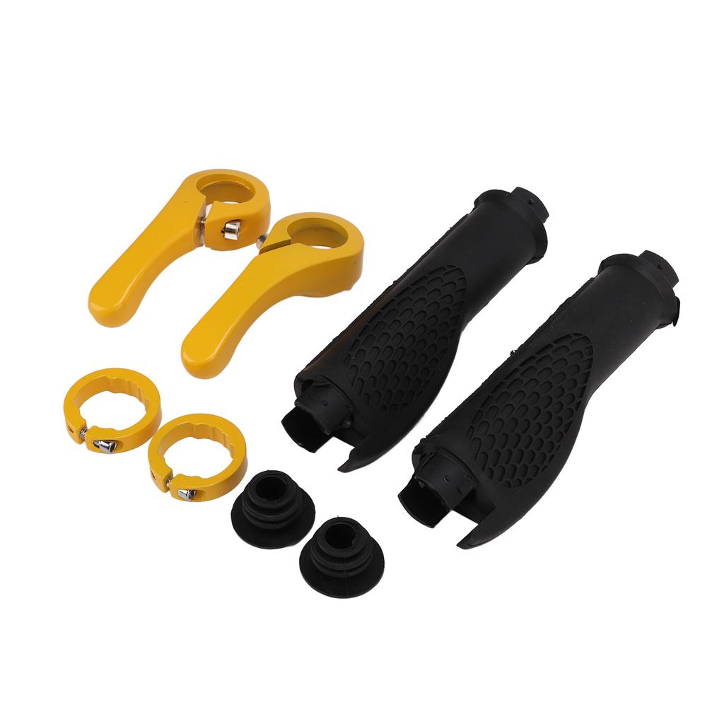 2pcs Handle Bar Covers Rubber Bicycle Handlebars Protector With Lids Fixing Buckles for Road Mountain Bicycle