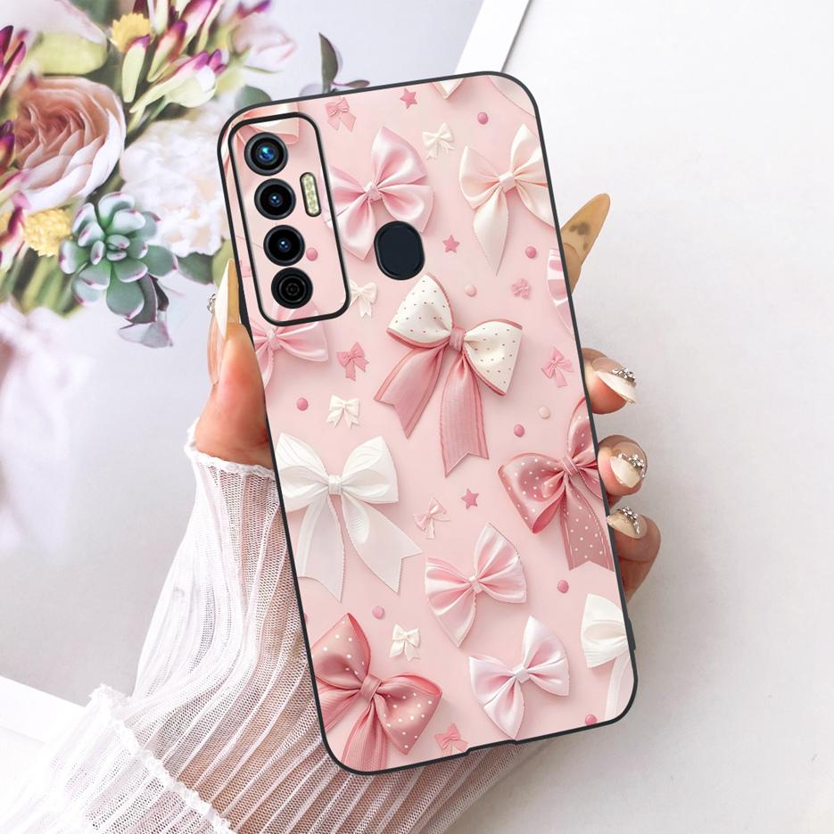 For Tecno Camon 17 Pro Case CG8 CG8h Luxury Butterfly Tree Painted Cover Soft Silicone Case For Tecno Camon 17P Camon17 Pro Bags