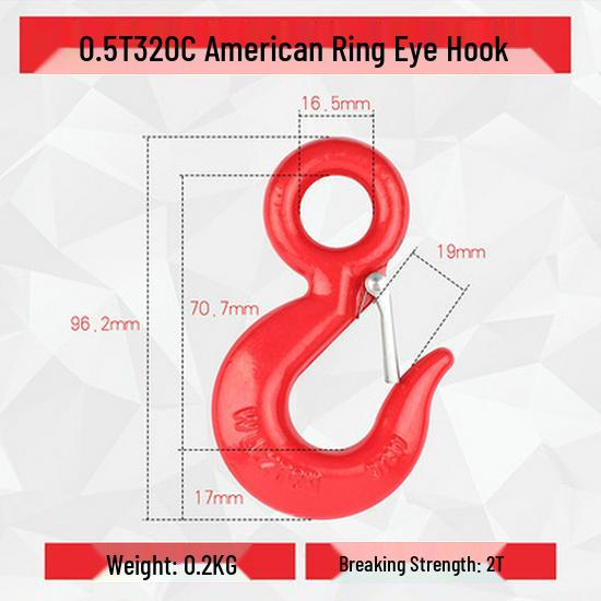 Universal Swivel Clevis Hook for Hoist Crane Rigging and Lifting