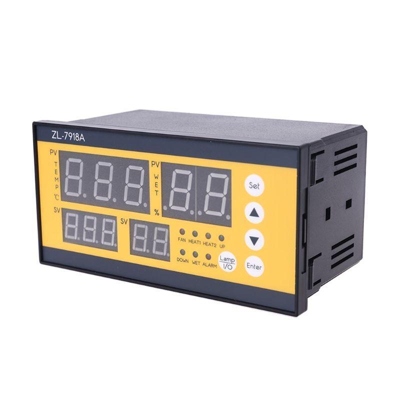 652F ZL-7918A Multifunction Automatic Incubator 100-240V LCD Temperature Humidity Control 18 Thermostat for Warehouse