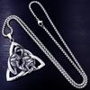 Colar Masculino Odin Triângulo Logo Corrente Clavícula Viking Pirata Runa Pingente Longo