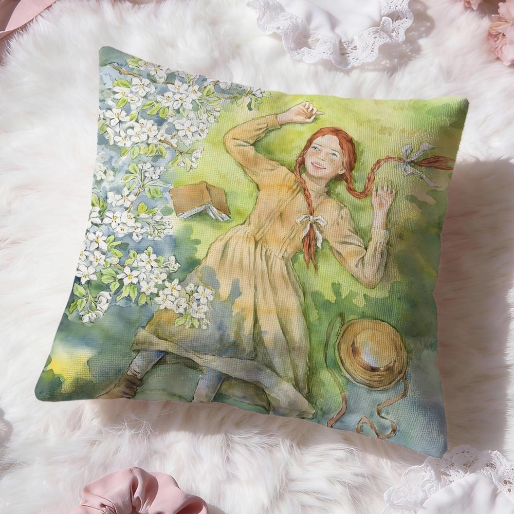 Classic Books Anne of Green Gables  Cover Premium Comfort Reversible Pillow Cove -Two in One Design for Any Room & Car Interior