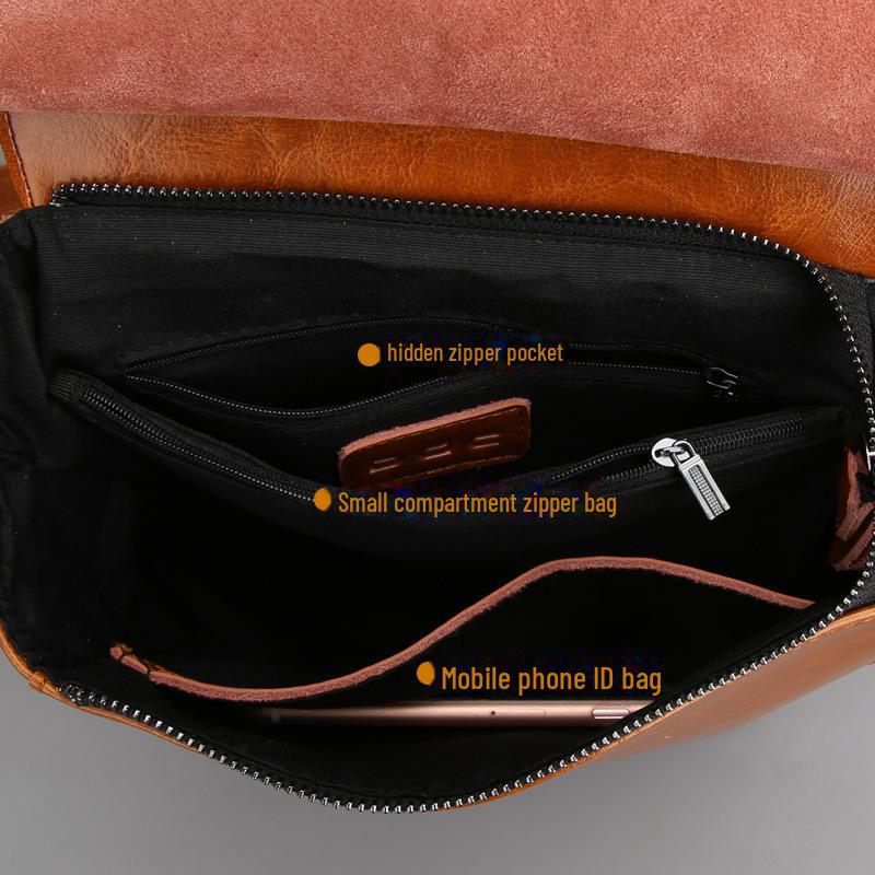 "Stylish European & American Genuine Leather Backpack for Women – Versatile & Multifunctional Design"