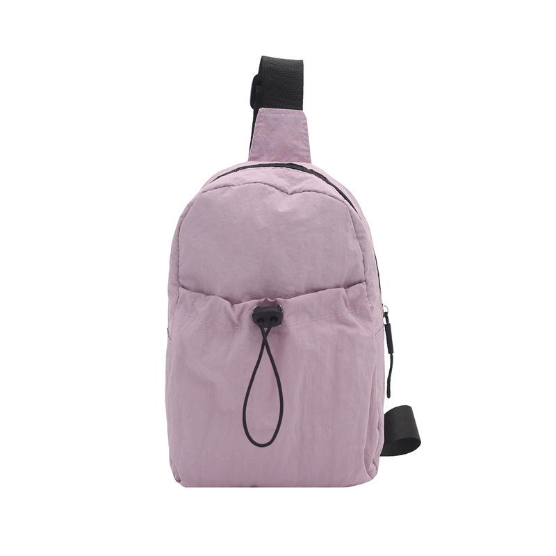 This year's popular solid-color bag women's 2025 new breast bag trendy sports single shoulder simple oblique span casual mobile phone bag