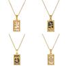 Vintage Stainless Steel Geometric Necklace With Cross Element And Multilayer Chain For Unisex