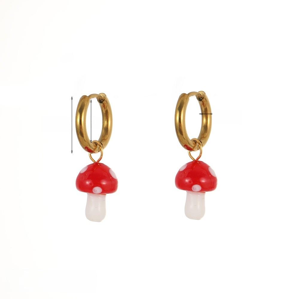 Stainless Steel Fruit Necklace For Women Summer Fashion Jewelry With Resin Pendant