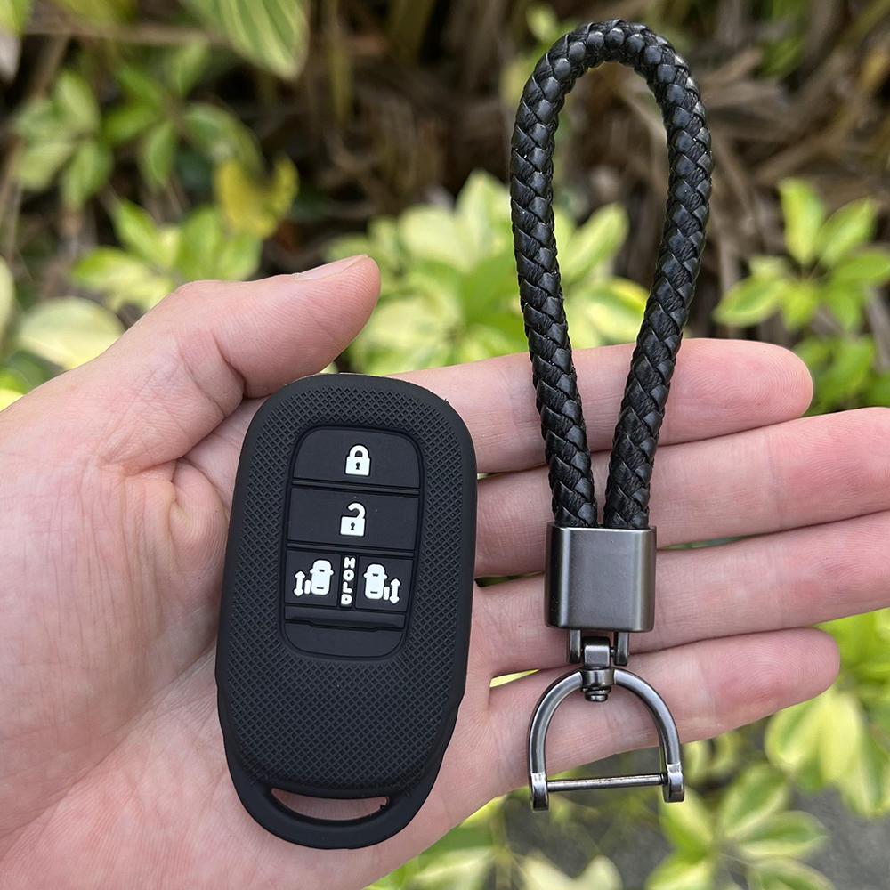 Silicone Car Key Case Accessories For Honda Stepwgn Rp6/Rp7/Rp8 Odyssey Freed Elysion Rubber Remote Cover Keychain Set
