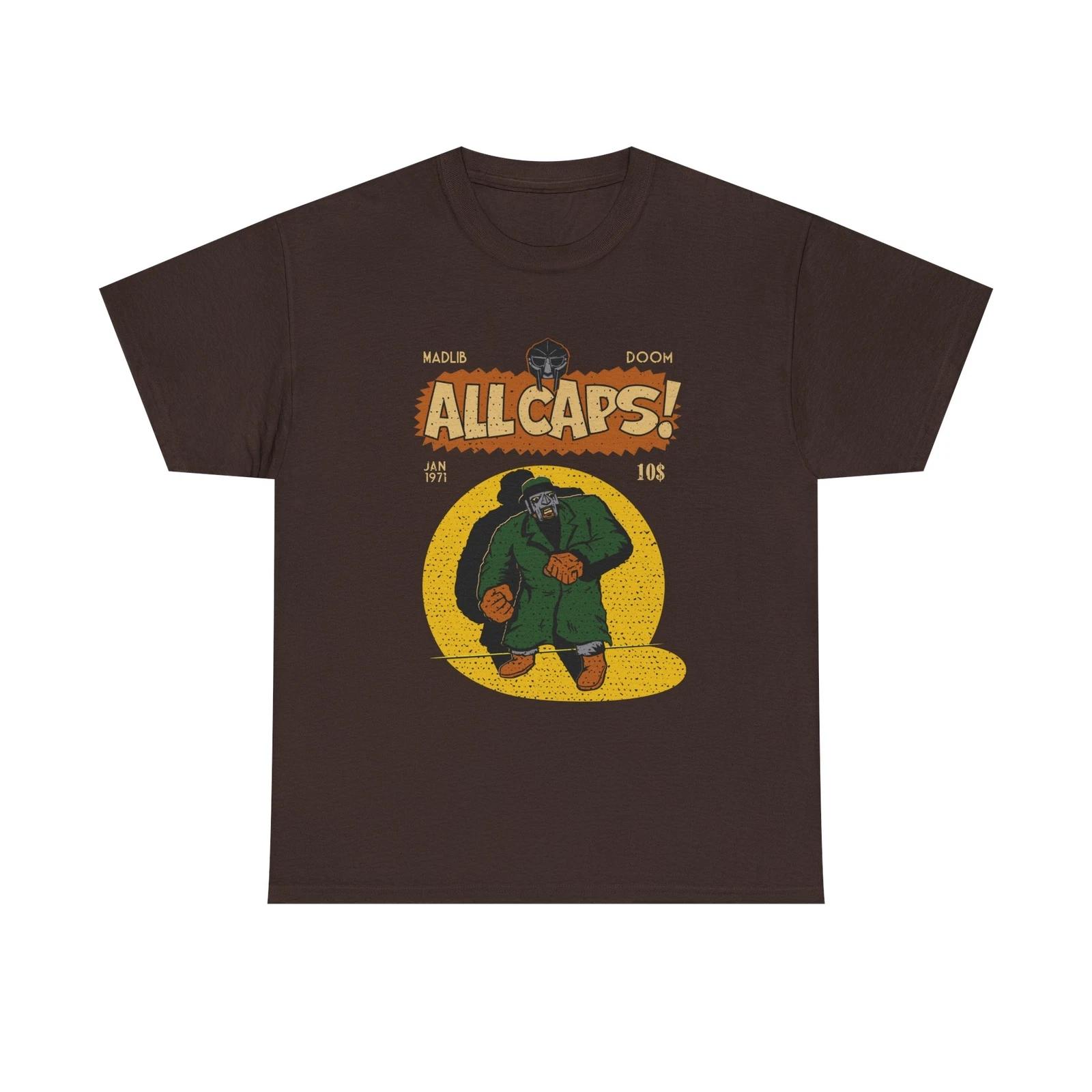 Mf Doom All Caps Madlib Jan 1971 Rap Hip Hop Graphic Tee-Tshirt 3XL