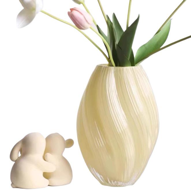 Glasvase für frische oder getrocknete Blumen - Elegante französische hydroponische Heimdekoration