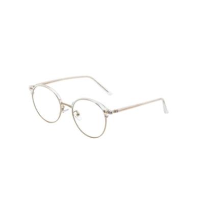 Unisex transparent farve stål PVC modebriller