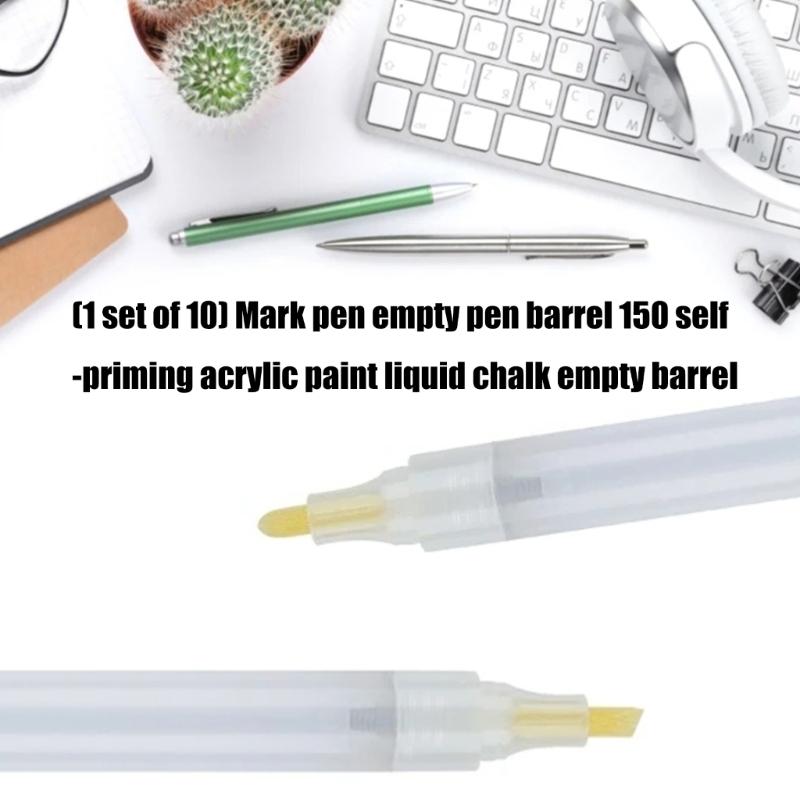 10 Stück Marker-Hülsen ABS-Kunststoff Leere Marker-Stifte Röhrchen Nachfüllbare Kunstwerkzeuge für Künstler Studenten DIY-Projekte