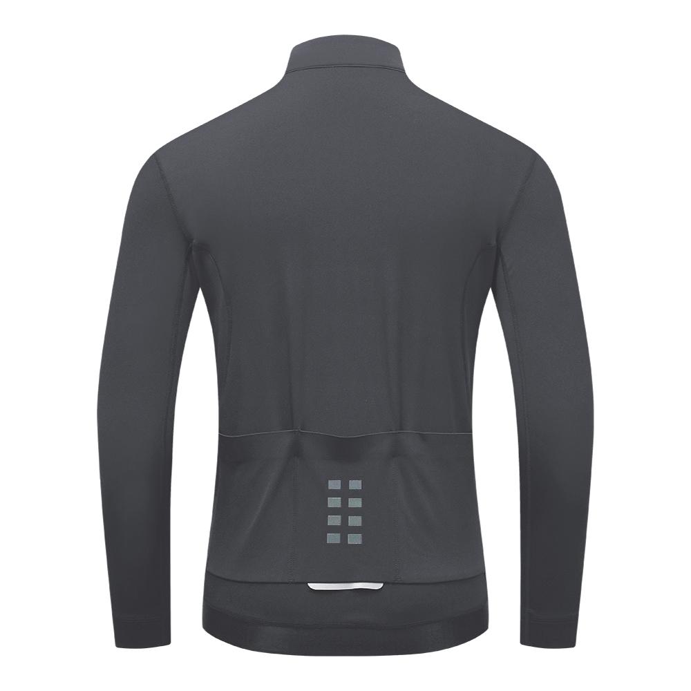 WOSAWE Podzim Zima Pánská Cyklistická Bunda Větruodolná Termální Fleecová Reflexní Dlouhý Rukáv Teplé Topy Silniční Cyklistické Oblečení