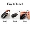 Zinc Alloy Car Key Cover with Keychain for Mercedes-Benz A220 E63S AMG E-Class GLE 350 4MATIC E300 E400 E43 W213 Leatuer Keycase
