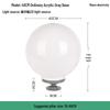 LED Waterproof Outdoor Post Light with Acrylic Spherical Shade