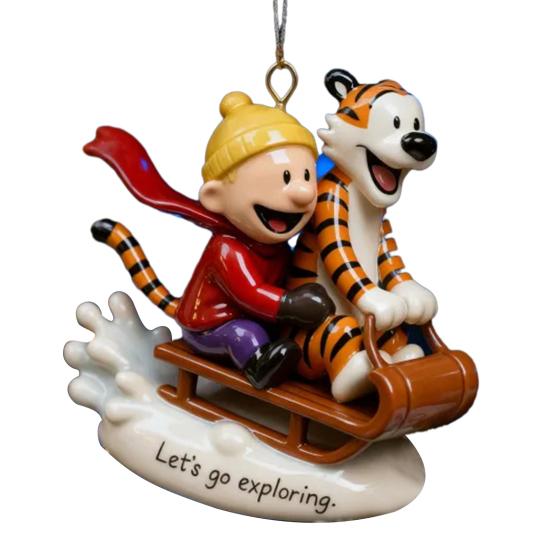 Christmas Ornament Holiday Adventure Christmas Tree Ornament 2D Acrylic Hanging Pendant for Xmas Tree Holiday Party Decor A