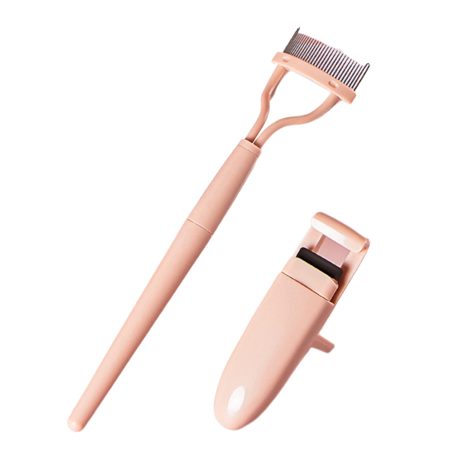 

MAEXUS Eyelash Partial Eyelash Metal Teeth Mascara Folding Eyelash Stainless for Pinpoint Curling of Eye Corners and Edges Comb, Curler, 2-Piece Set,