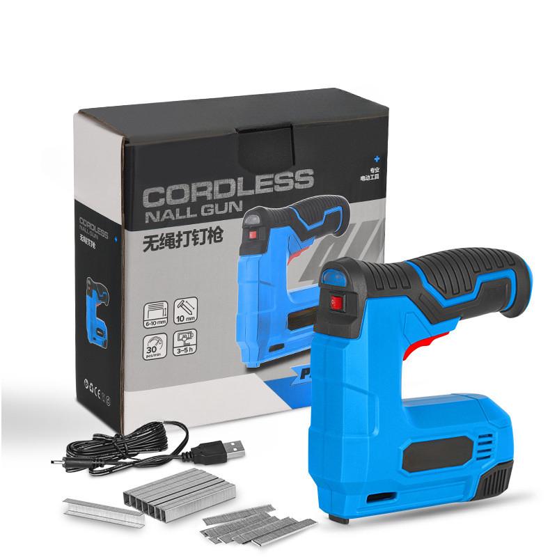 3.7V Household Small Electric Straight Nail Gun Wireless Portable Electric Nail Gun Woodworking Power Tool