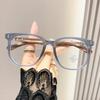 Fashionable Retro Oversized Frames Anti-Blue Light Custom Glasses Trendy Woodgrain High-Definition Prescription Eyewear Unisex