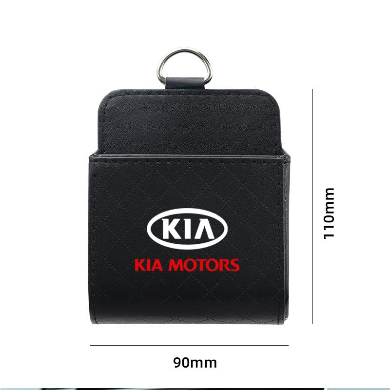AANW1 Car Storage Box Car Air Conditioning Outlet Storage Multi-functional Leather For KIA Picanto Optima Ceed Cerato Soul Sorento