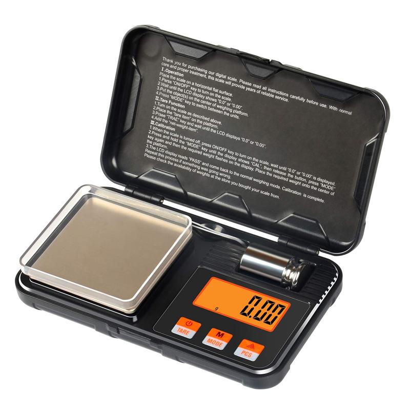Elektronische Digitalwaage 200g 0,01g Miniwaage Präzision Professionelle Taschenwaage Milligramm Kalibriergewichte