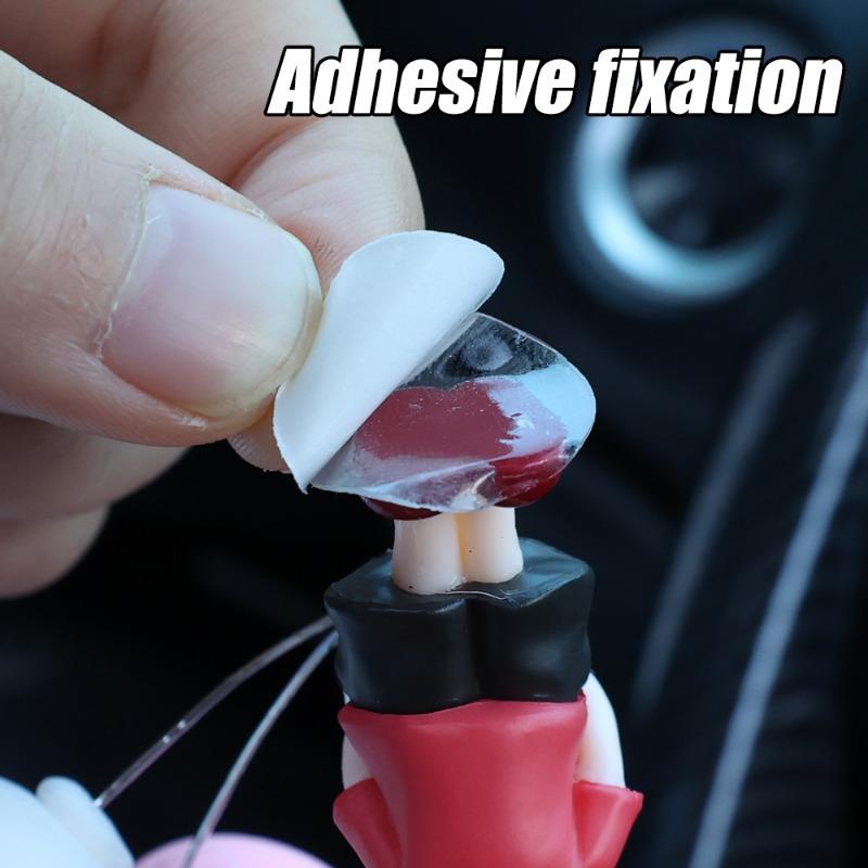 Cartoon Couple Ornaments Car Center Console Dashboard Anime White Hat Red Clothes Couple Kiss Forehead DIY Decorations Ornament