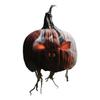 Blood Pumpkin Figurine Horror Halloween Pumpkin Statue Creepy Resin Tabletop Ornament for Home Parties Decor
