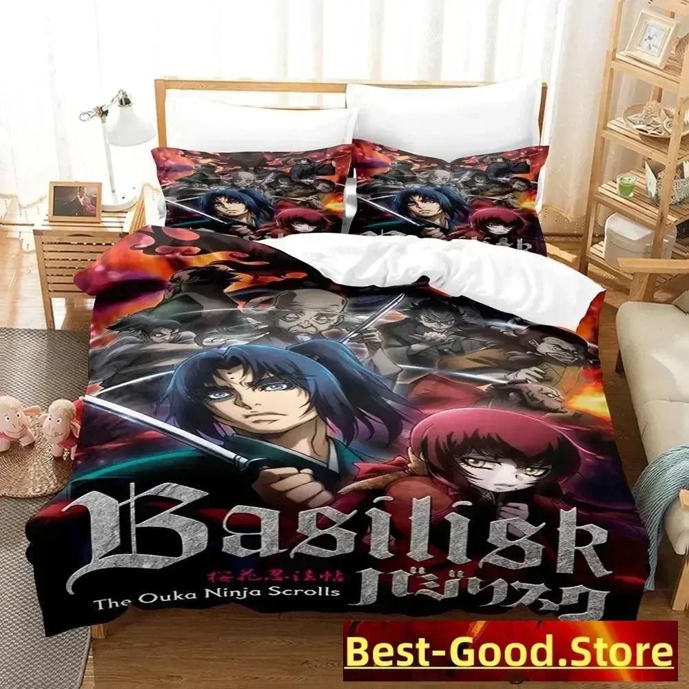Basilisk Bedding Set Single Twin Full Queen King Size Bed Set Adult Kid Bedroom Duvetcover Sets Anime Parure De Lit Bed