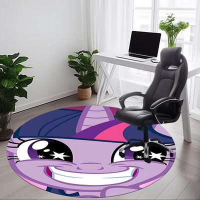 1pc My Little Pony Office Round Area Rug, Under Office Chairs Bedroom Living Room Home Decor  A1022158
