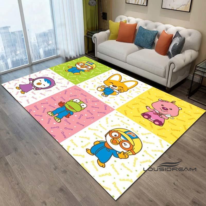 2026 Tappeti con Motivo a Forma di Pesce Carino P-Pororo-Park 15 Misure Tappetino per Pavimento Soggiorno Camera da Letto Comodino Tappeto Area Tappeto per Giochi Camera dei Bambini Decorazione per la Casa