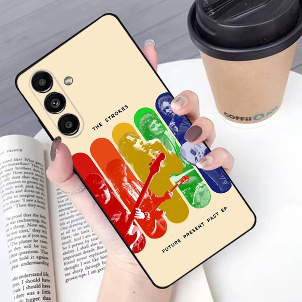 

The S-Strokes Phone Case For Samsung S 25,24,23,22,30,21,10,9,Ultra,Plus,Lite,FE,4G,5G Black Soft Case Samsung S30Ultra5G