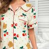 Womens Pajamas Set 2 Piece Button Down Shirts And Shorts Loungerwear Sets Ladies Summer Casual Comfy Sleepwear