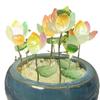 DIY Lotus Night Light Material Kit Table Ornament Ceramic Pot Mini Lamp