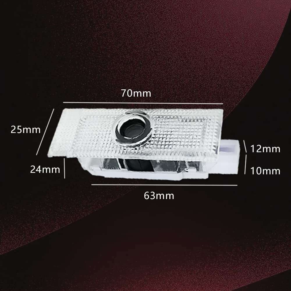 Courtesy Light Car Curtain LED Lamp Dodge Logo LED Logo Projection HD 2 Pack