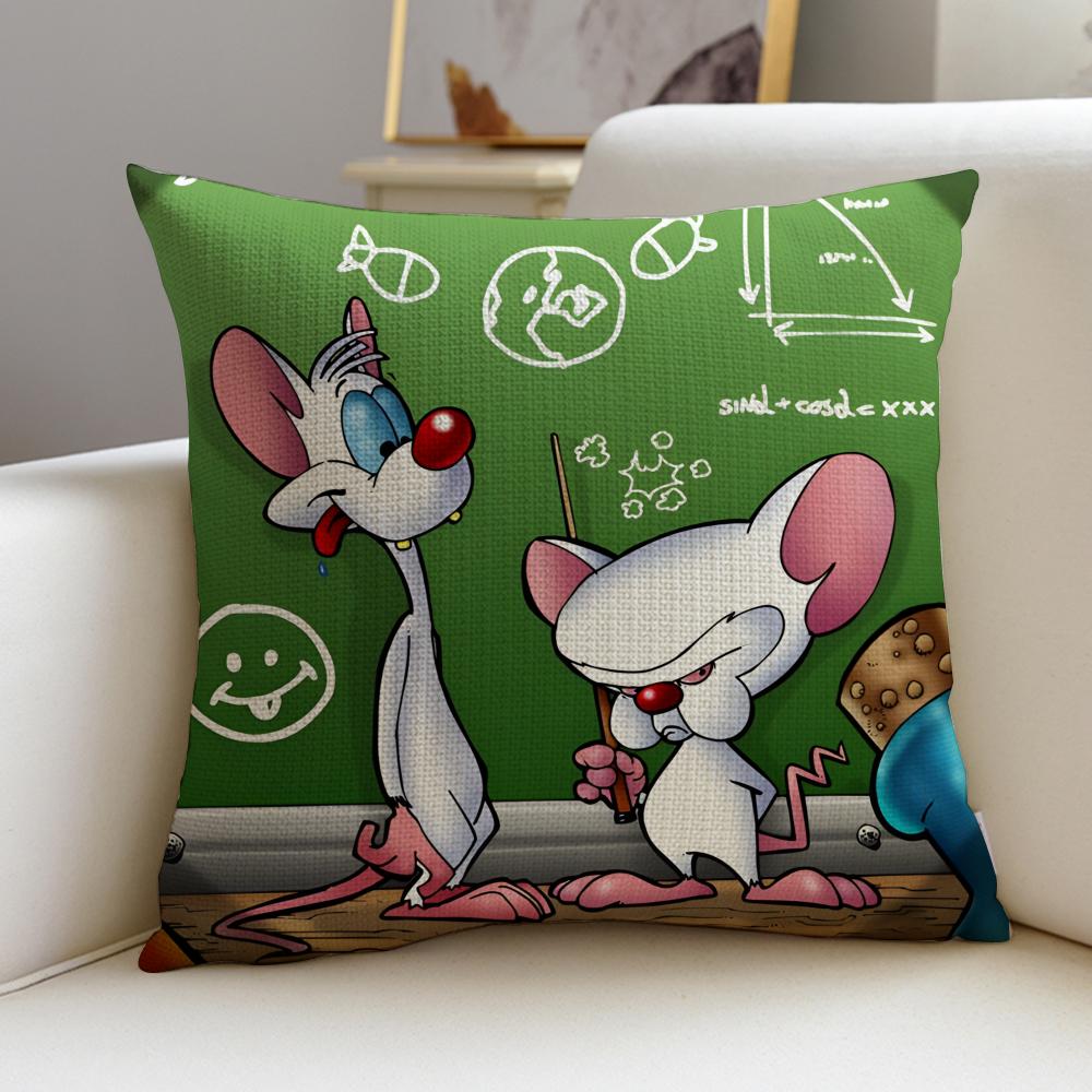 Clever PPinky and the BrainS Cushion Cover Breathable and skinfriendly linen pillowcase square removable and washable cushion