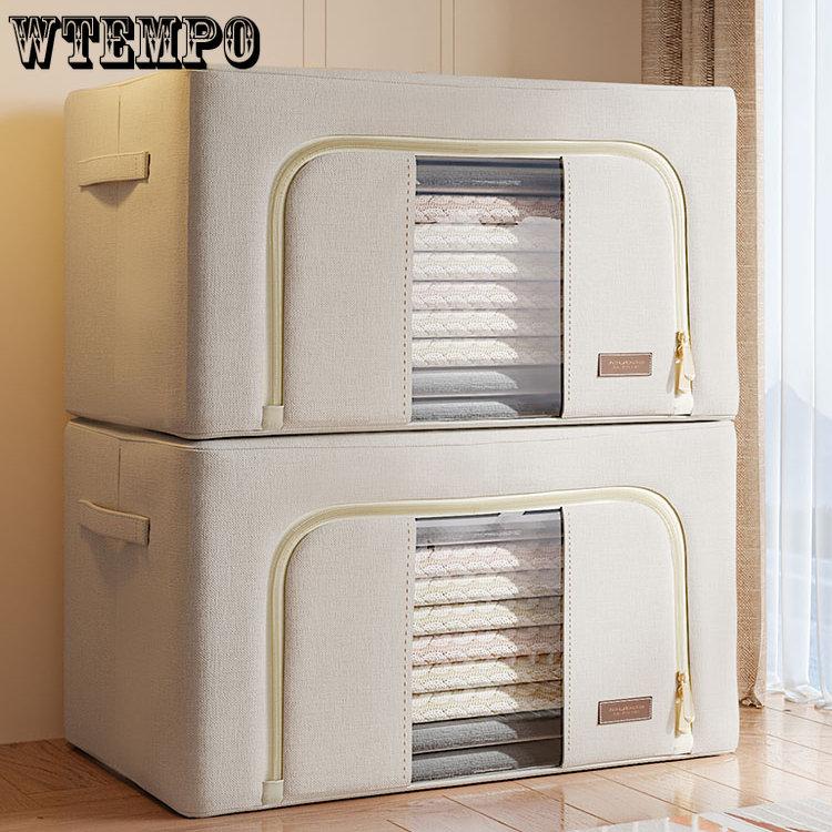 Látkový skládací úložný organizér Velkokapacitní domácí úložný box na oblečení Přikrývka Deka Šatní skříň Organizér na oblečení