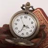 Vintage Quartz Pocket Watch with Retro Flip Necklace Pendant Design