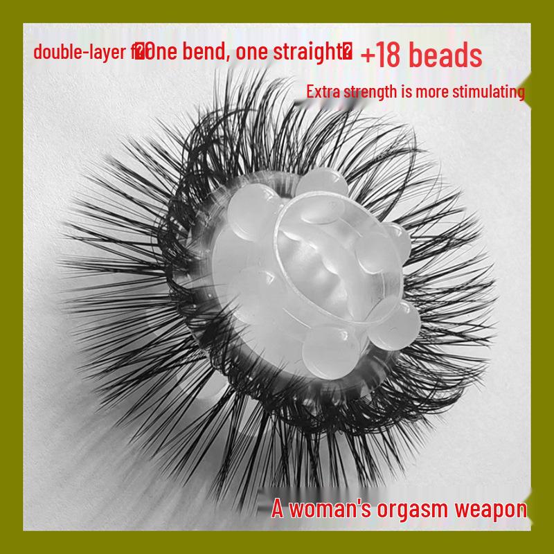 Silicone Lamb's Eye Ring: Fur-Lock Beaded Men's Intimacy Accessory for Couples