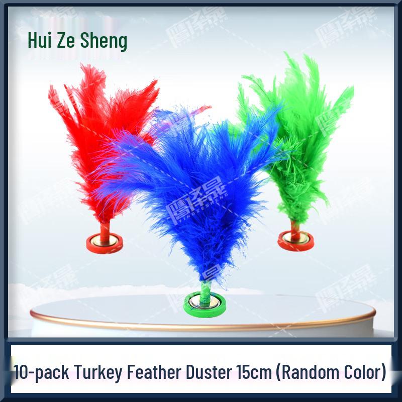 Colorful Feather and Rubber Band Shuttlecocks