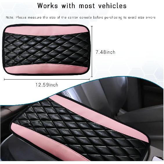 Car Center Console Cushion Pad, Universal Leather Waterproof Armrest Seat Box Cover, Comfortable Auto Armrest Cover Protector, Car Interior Decor