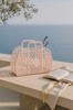 Large-Capacity Bag Hollow Jelly Beach Holiday Portable Tote Bag Reusable And Easy To Clean Plastic Portable Bath Basket