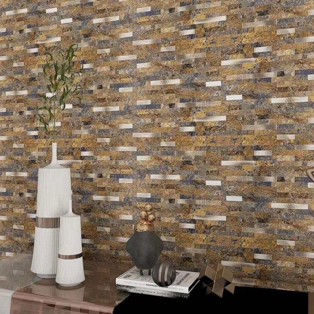 PVC 3d Tiles Self-adhesive Wall Panels New Kitchen Wallpaper  For Bedroom Living Room