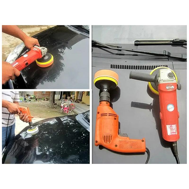 5/11Pcs Buffing Pad 3''4''5''6'' Inch Car Sponge Polishing Pad Kit Abrasive Polisher Drill Adapter Waxing Compound Tools Accessory