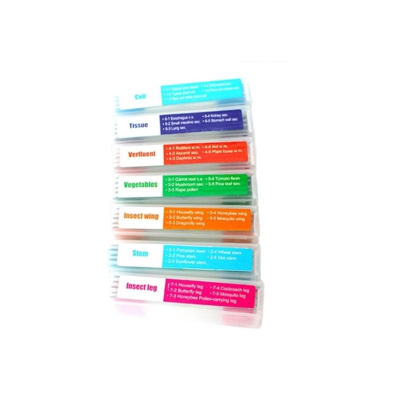 Educational Biology Slide Set 35pcs Featuring Seven Classified Specimens Suitable for Students & Research Applications 1