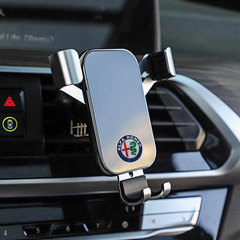 Car Phone Holder 360 Rotation Gravity Auto Grip Bracket For Alfa Romeo Giulietta GT 159 147 156 Mito Brera Giulia F1 Stelvio Vol
