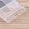 Hot Plastic Hard Transparent Badge Holder Clear Double Card ID case