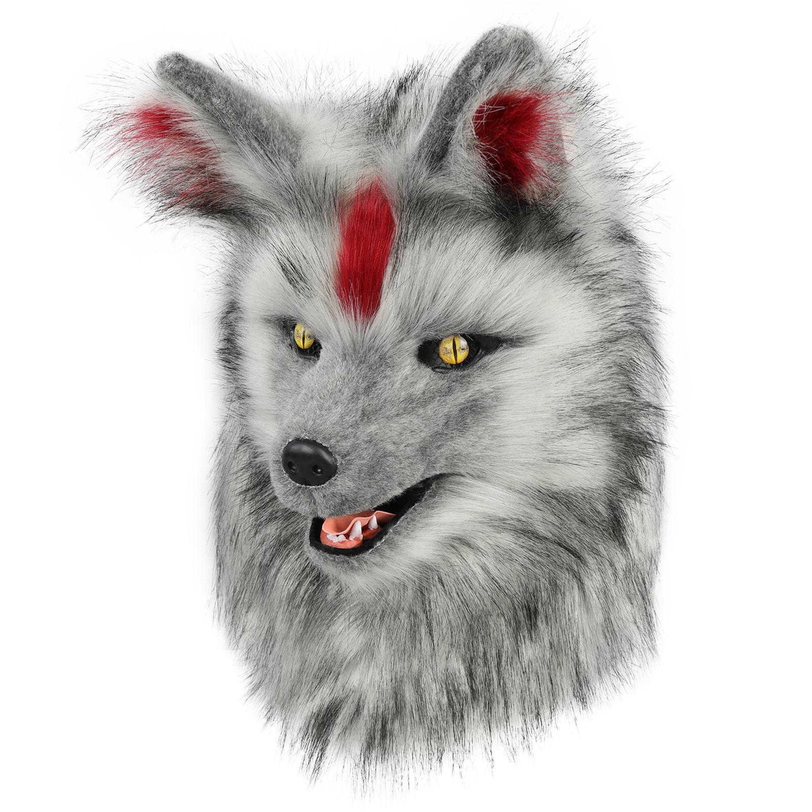 

Plush animal canine fox mask headgear full-head animal head costume cosplay Clothing can be worn comfortably