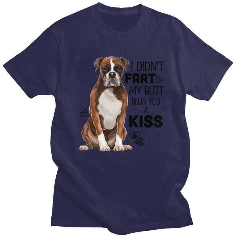 Custom Boxer Dog T Shirts Men Pure Cotton Tees Tshirt Short Sleeve Tshirt Clothing